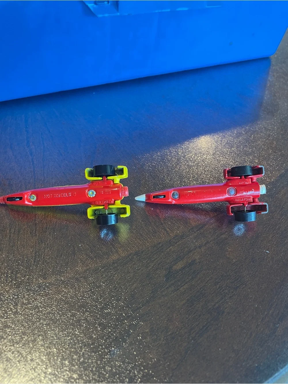 2 Vintage Hot Wheels Land Speed Jet Rocket Cars 1979, RedFlames- X8 yellow/red